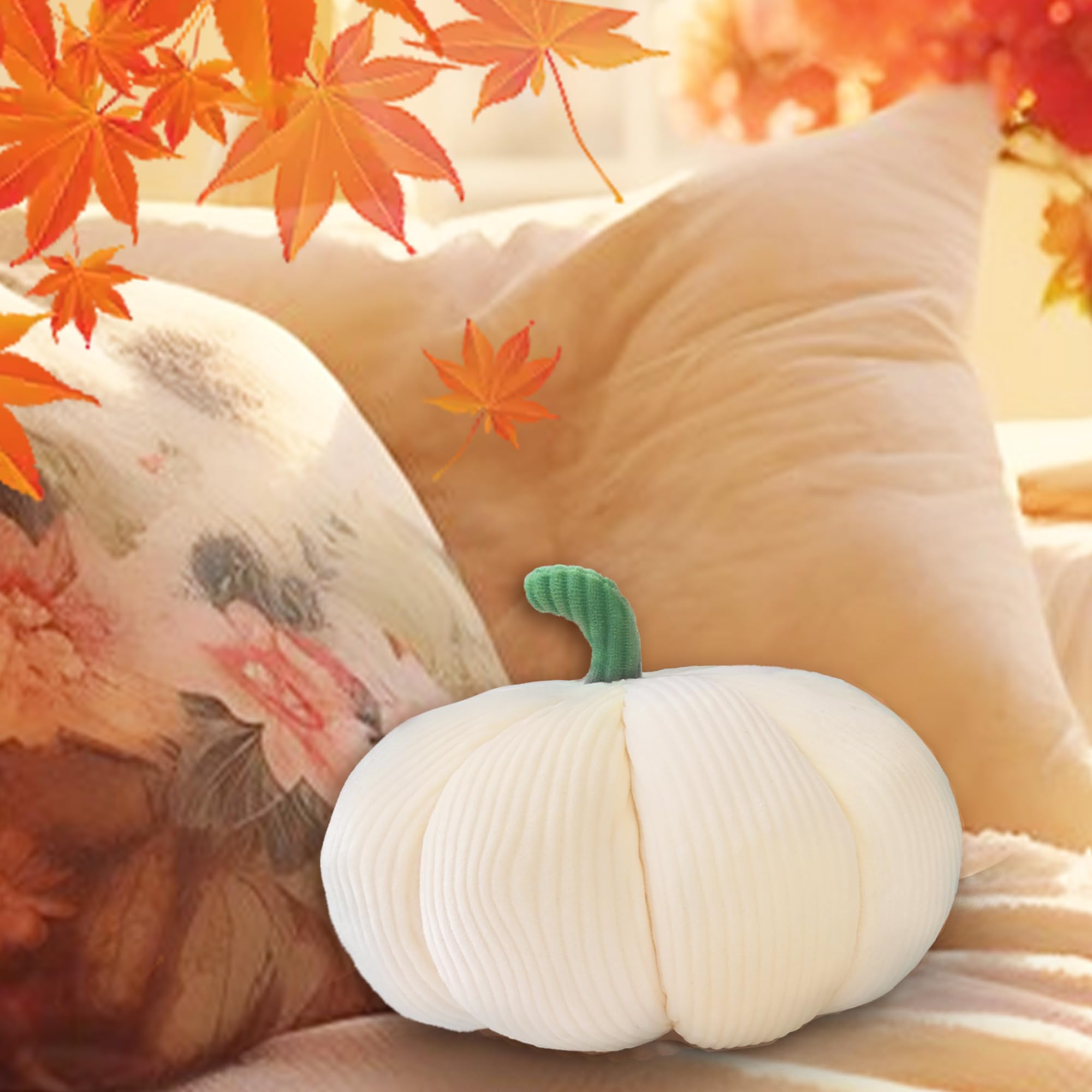 Cuscino a forma di zucca, 18 cm, piccolo cuscino decorativo a