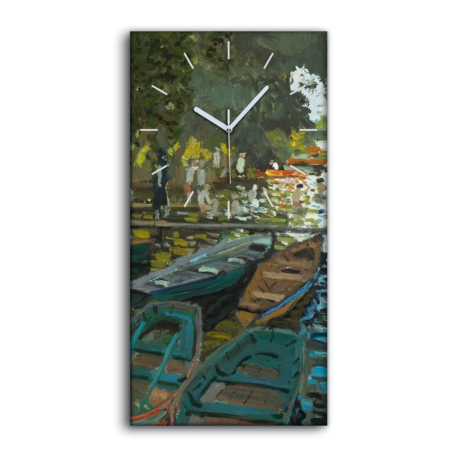 Horloge sur Toile Grenouillère Silencieuse Décoration Art Mural Salon 30x60