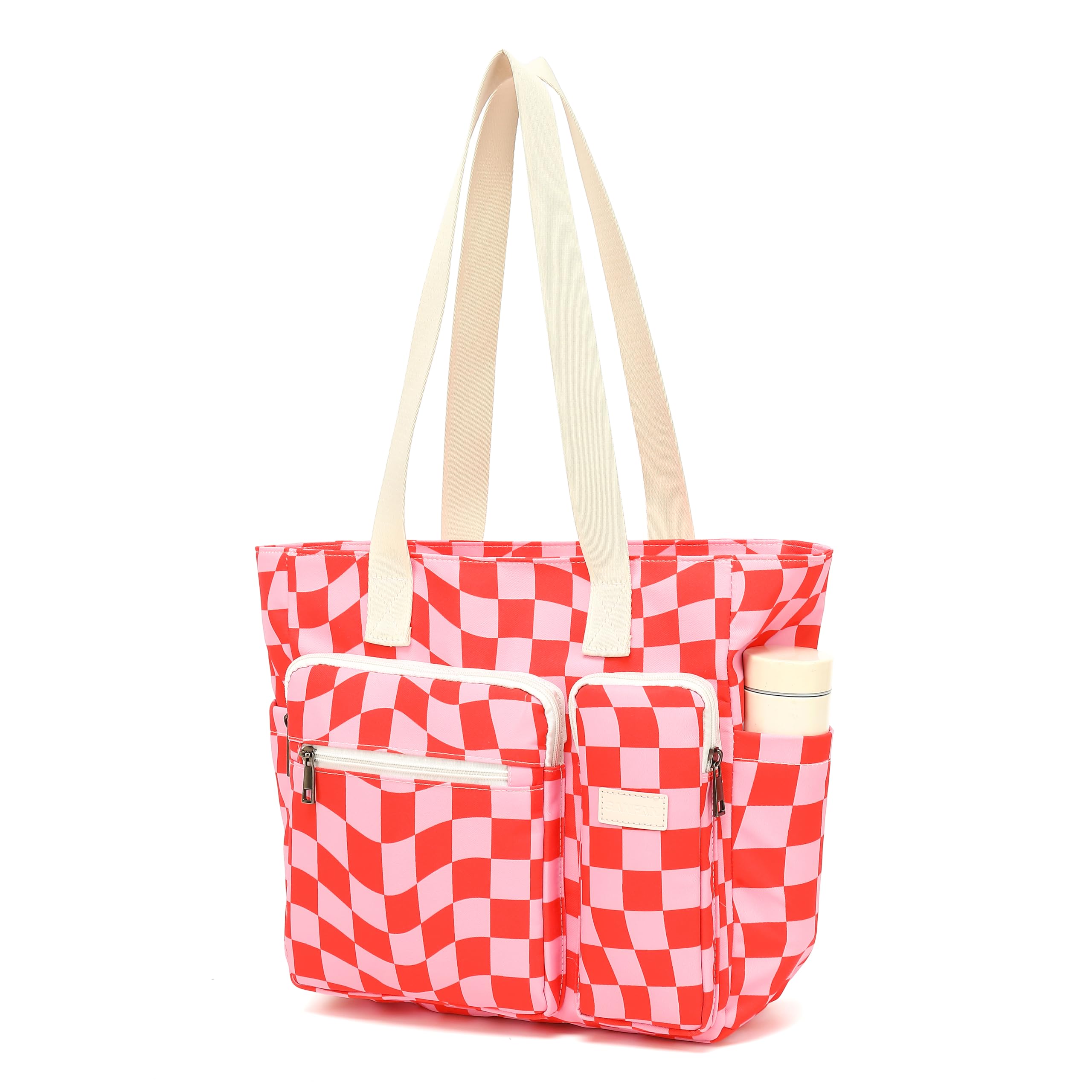 Women Tote Bag With Muti-Pockets Lightweight Shoulder Bag Large Capacity Handbag for Travel Work Gym