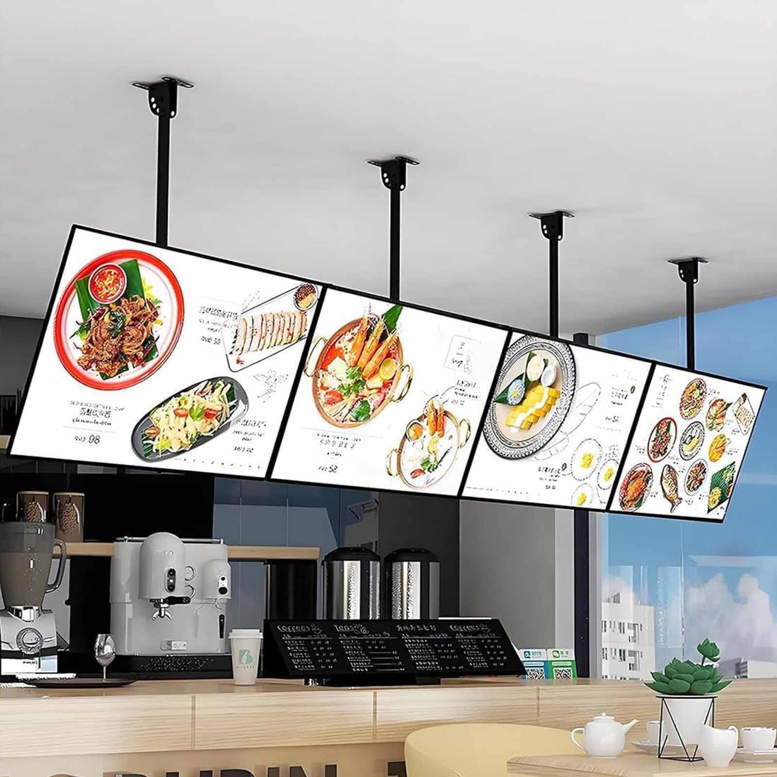 Podświetlana skrzynka oświetleniowa LED z tablicą menu, podświetlana tabliczka 3D z aluminiową ramą, wodoodporna reklama ścienna do kawiarni, baru, sklepu, 2 szt