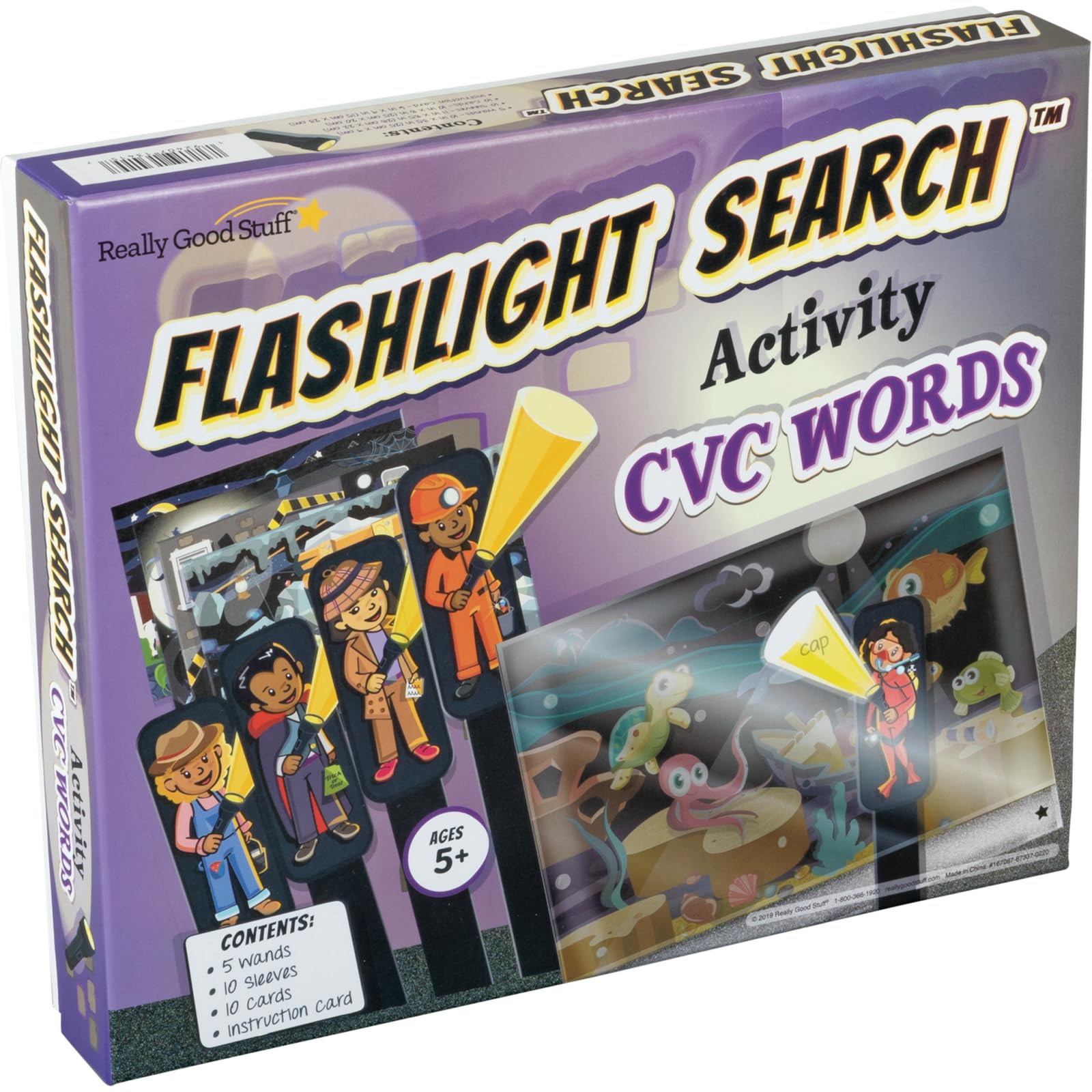 Really Good Stuff Flashlight Search Activity CVC Words - 1 Game