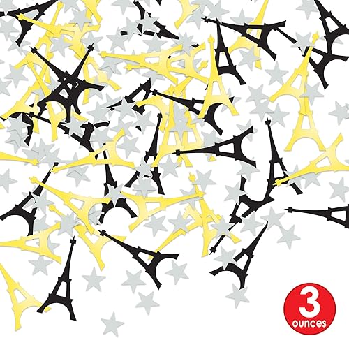 Miniatura 2 de Beistle , 6 paquetes de confeti de la Torre Eiffel, 0.5 onzas por paquete, total de 3 onzas de confeti