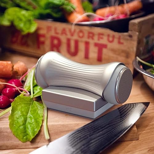 Miniatura 6 de Afilador de cuchillos rodantes, sistema de afilado de cuchillos con base magnética con 4 piedras de afilar para todos los cuchillos de chef y