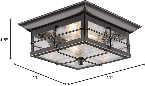 Miniatura 9 de Westinghouse Lighting 6204800 Orwell - Lámpara de 2 luces y montaje empotrado para exteriores