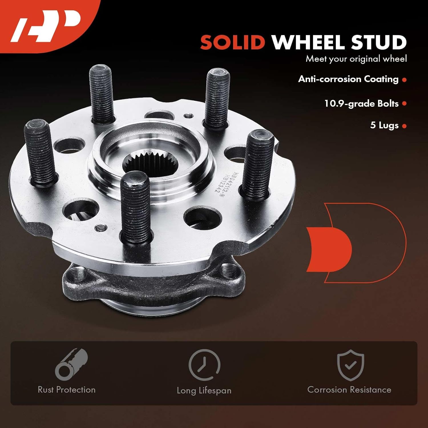 A-Premium Rear Wheel Bearing and Hub Assembly with 5-Lug Compatible with Honda Pilot 2009-2015 (AWD Only) & Acura MDX 2007-2013, ZDX 2010-2013