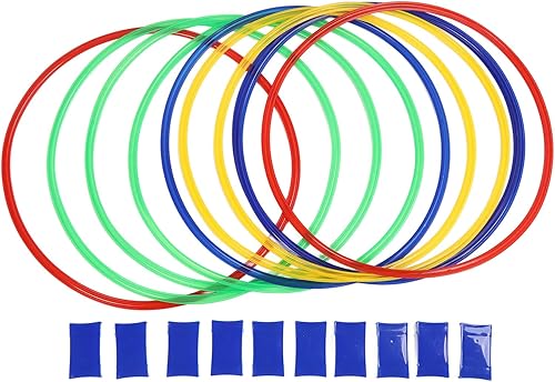 Miniatura 6 de 10 círculos de remolacha, equipo de entrenamiento de agilidad para niños, círculo de lanzamiento de plástico con conector, adecuado para practicar