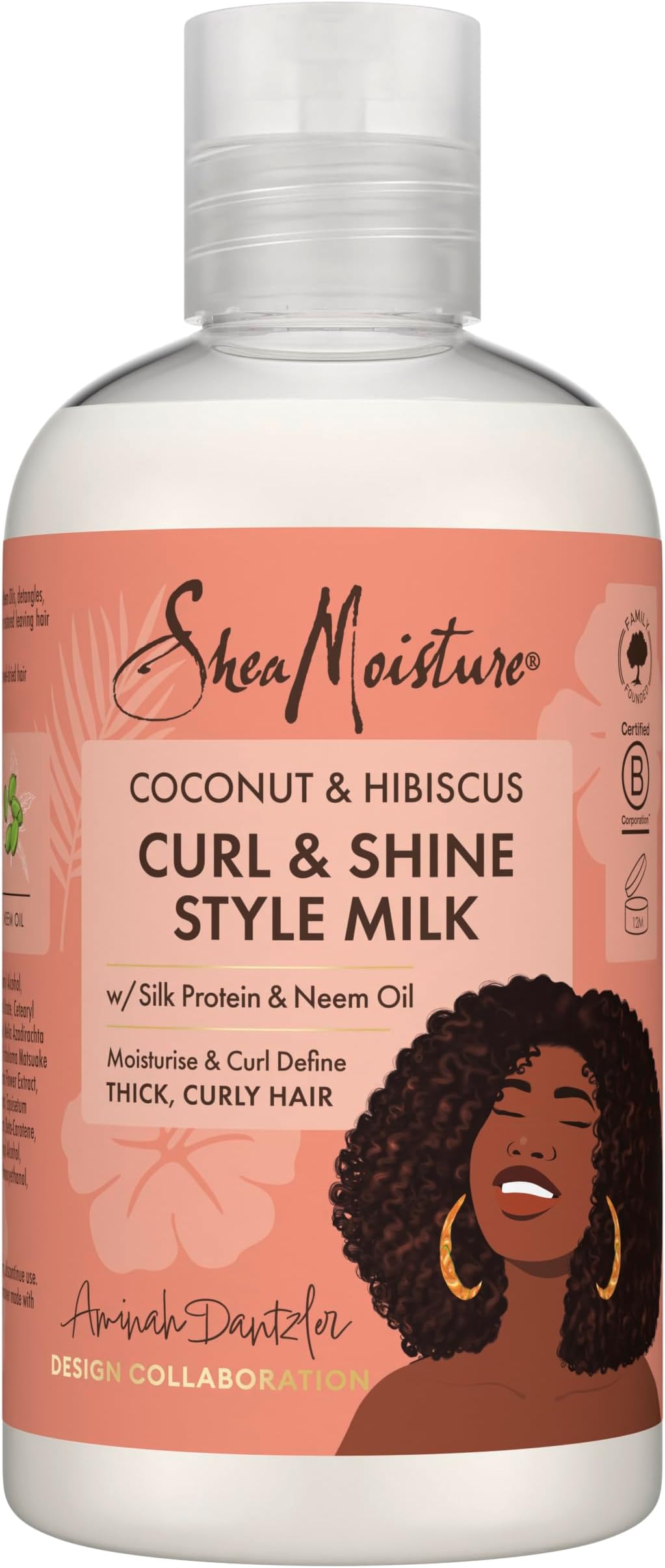 Coconut & Hibiscus Curl & Style Hair Styling Milk sulphate free and colour safe for thick, curly hair 254 ml