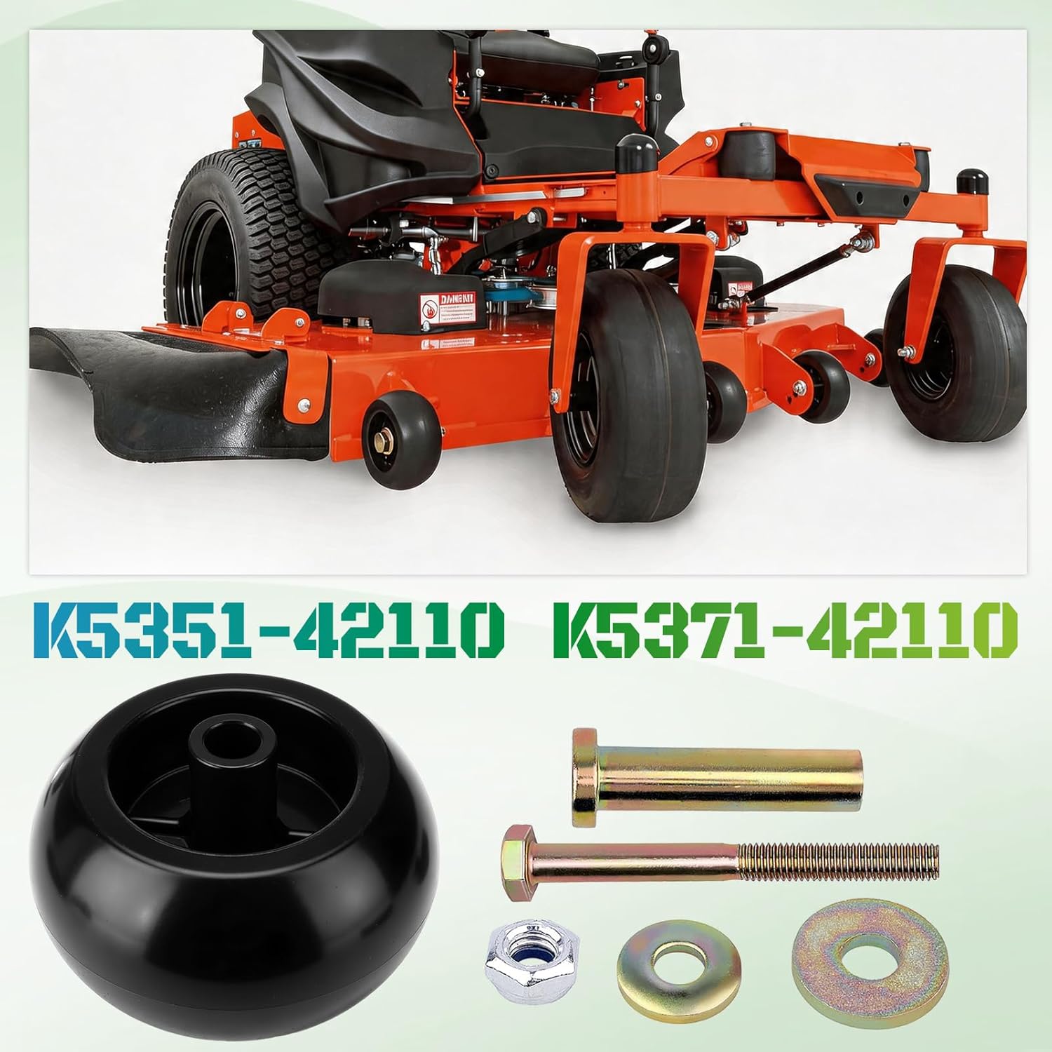 Anti Scalp Deck Wheel Kit Compatible with Bad Boy 022-5234-98 for Toro 1-603299 68-2730 103-4051 103-7263 103-3168 for kubota K5351-42110 parts bad boy mower parts lawn mower wheels 6 Pack