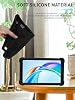 Funda para tablet Honor Pad X7 de 8.7 pulgadas, WUNIAK, carcasa protectora de silicona suave, ligera, a prueba de golpes, con soporte ajustable, apta para niños, negra. 5