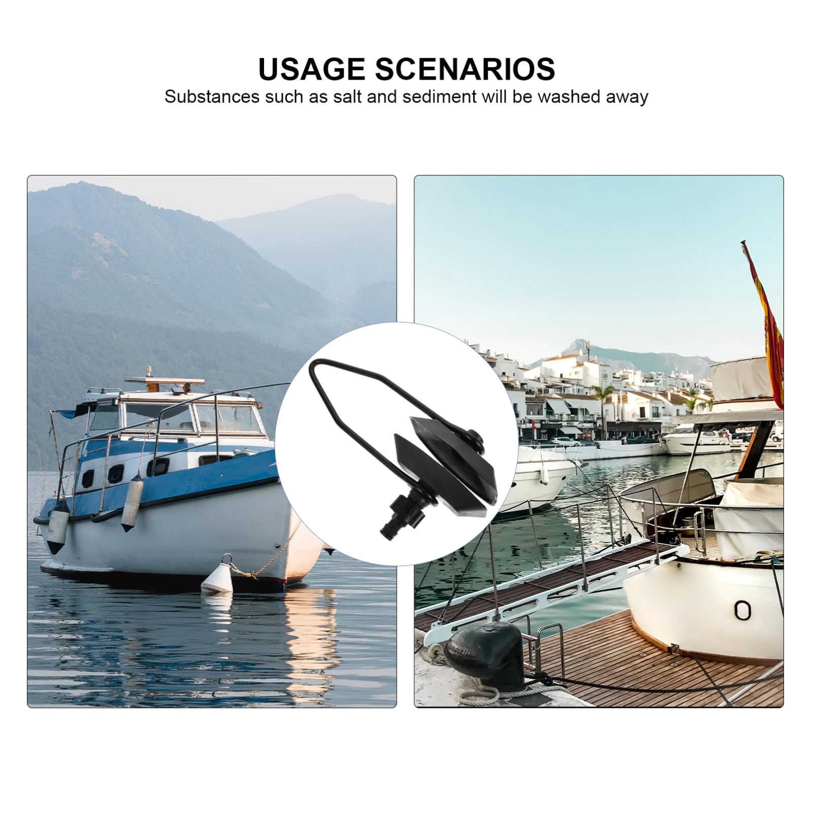 ifundom 1 Stück Universal Marine Flusher Sump Außenbordmotor Wasserspüler Außenbordmotorreiniger Marine Motor Flusher Bootszubehör Motorreinigungszubehör Spülmuffen Schwarz Abs