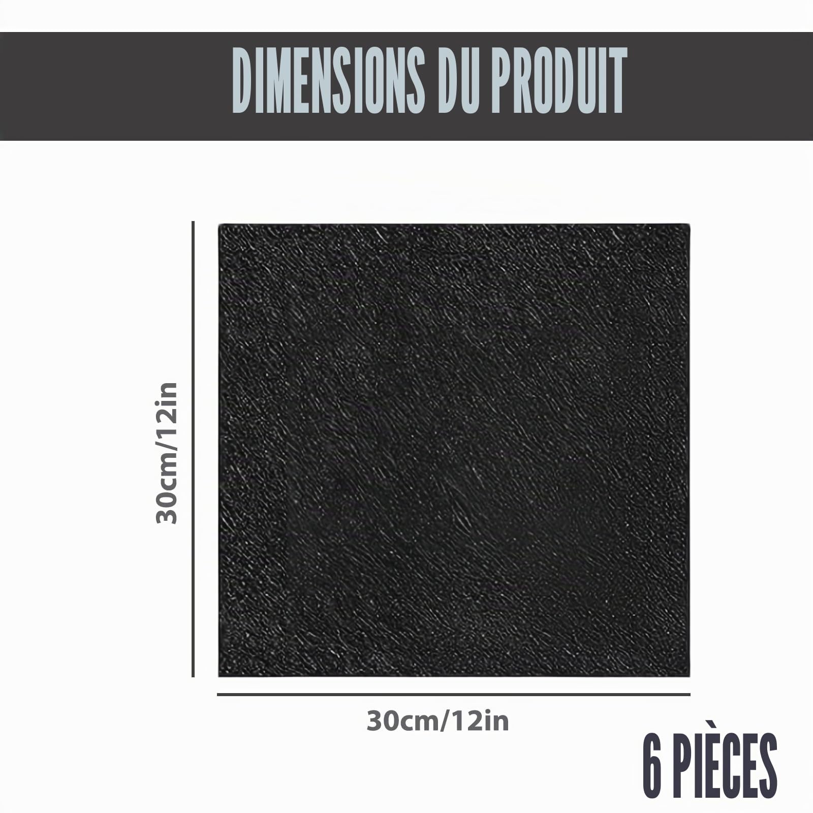 Protection murale en feutre - Pour cible de fléchettes - Carreaux muraux en feutre - Universel - 60 x 90 x 1,2 cm - Noir
