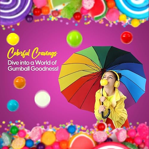 Miniatura 5 de NY Spice Shop Black Gumballs - Bolas de chicle con sabor a fruta de 1 libra - Caramelo negro - Caramelo negro se derrite - Dubble Bubble Gumballs -