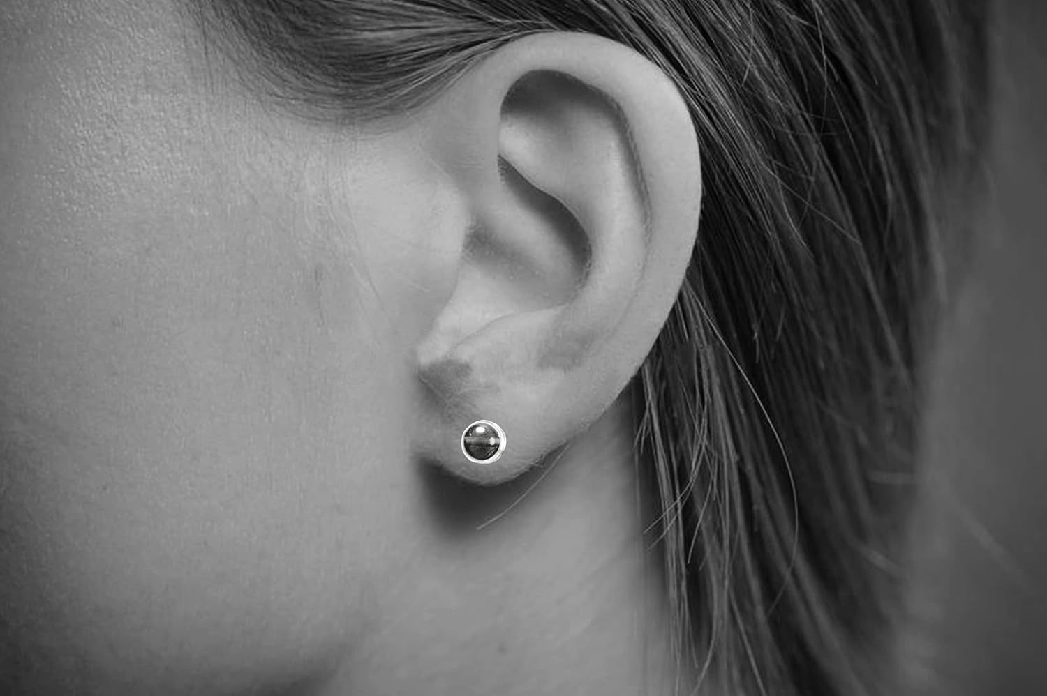 Moldavite 6mm Post Earrings in Steel, Black Iron, Titanium, Sterling Silver, 14K Gold, Rose Gold, or Black Niobium Wire (Handmade)