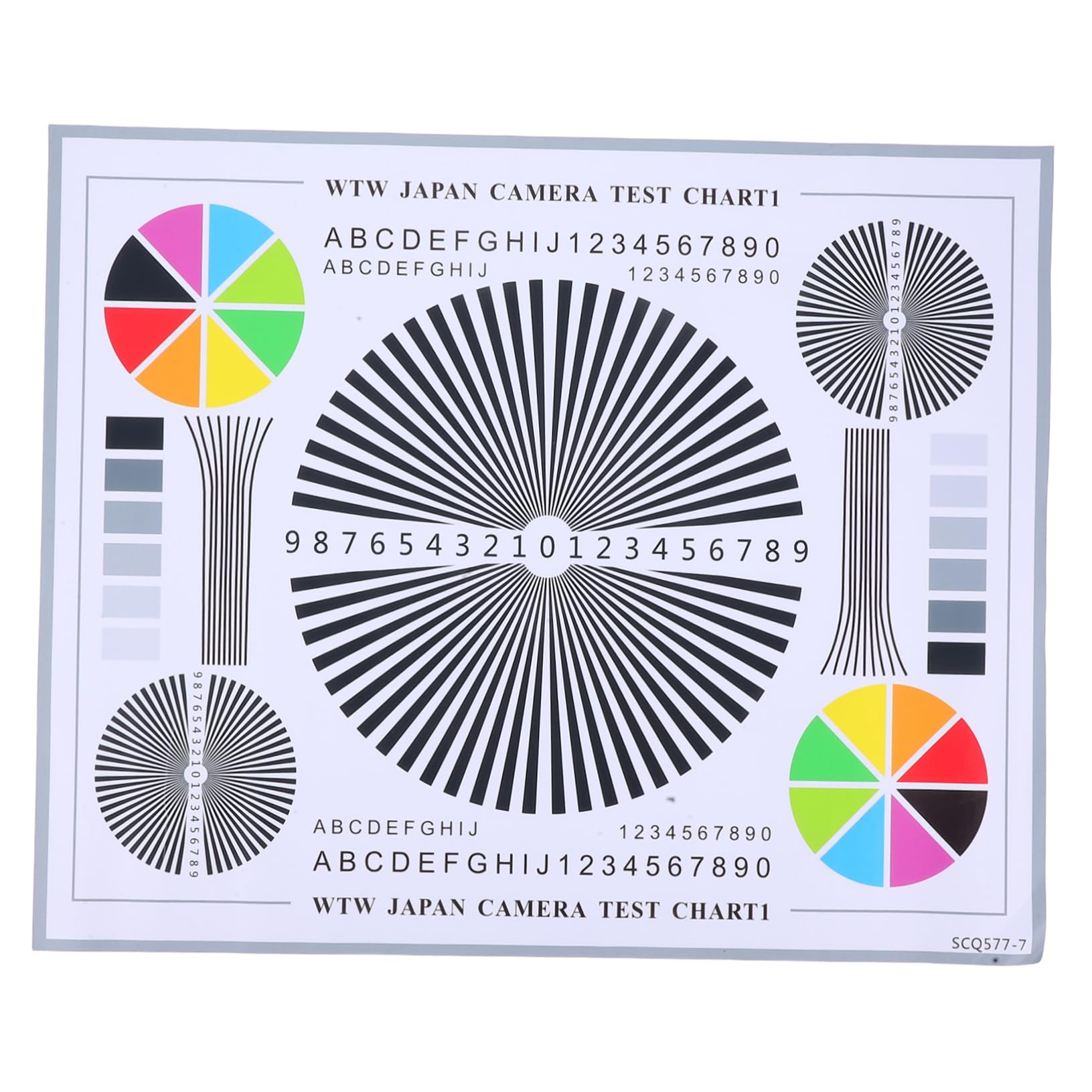 Gadpiparty Color Wheel Chart Lens Test Chart Camera Focus Test