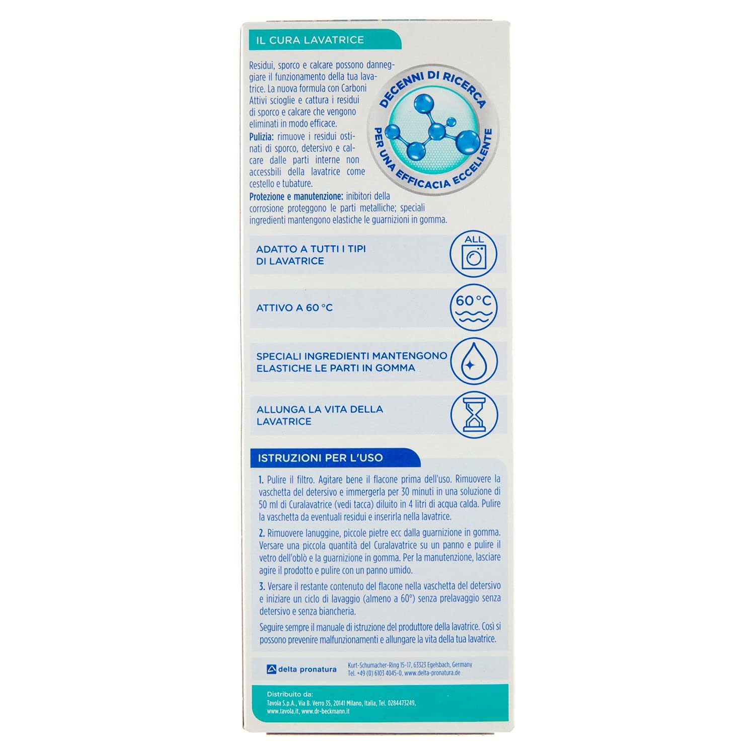 Dr. Beckmann Il Cura Lavatrice Prodotto Cura Lavatrice con Carboni Attivi, 250ml (Confezione da 2)