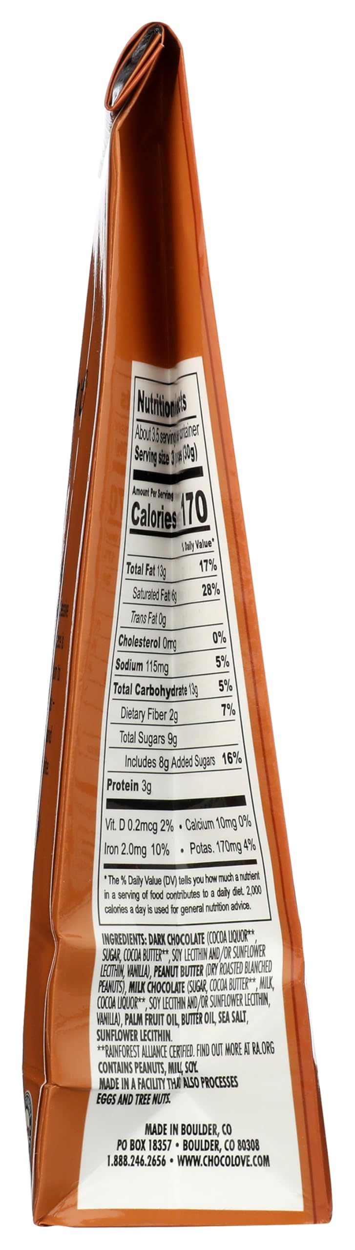 Chocolove Organic Dark Chocolate Peanut Butter Bites, 3.52 OZ