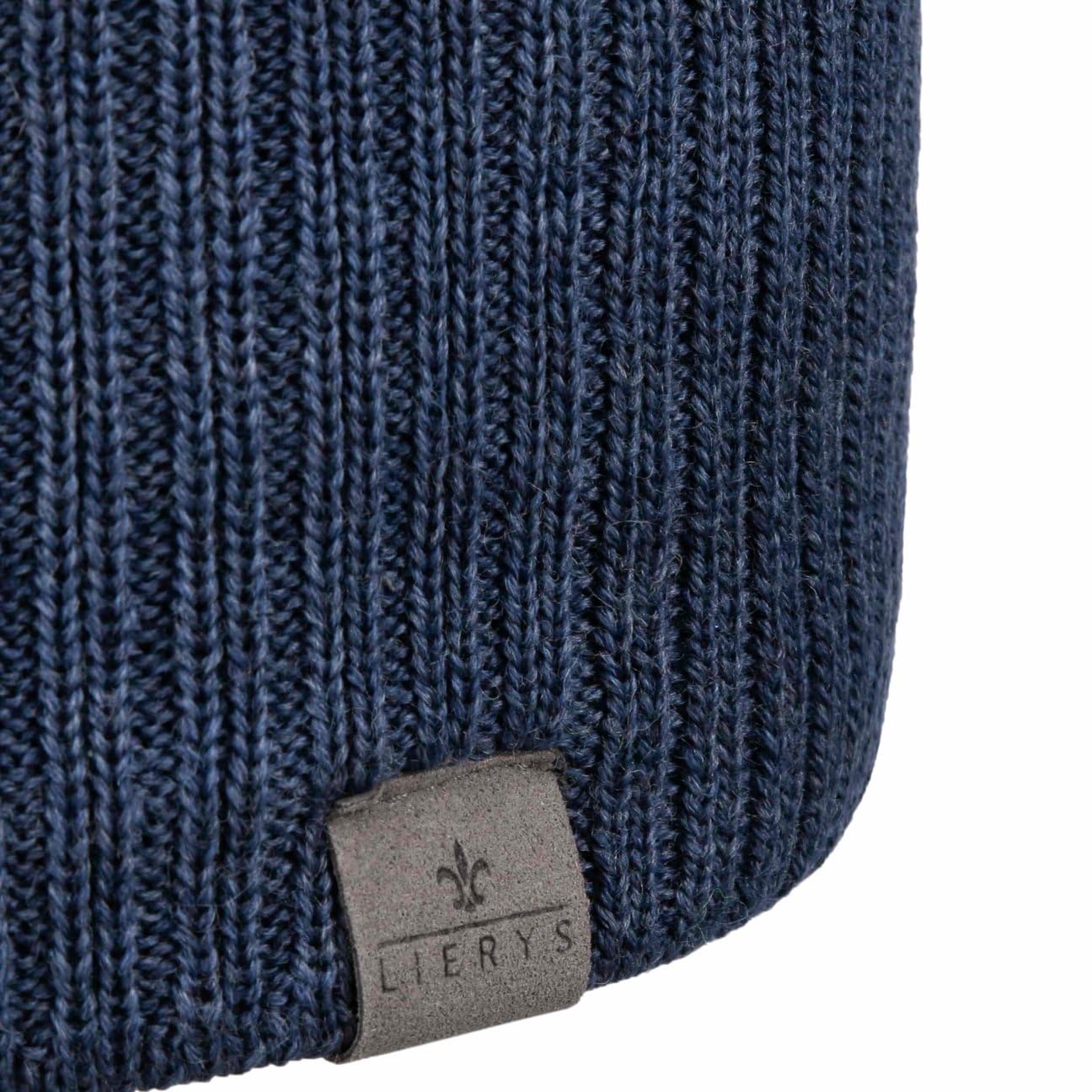 LIERYS Fine Rip Merino czapka Wyprodukowano w Niemczech Unisex Jesien Zima
