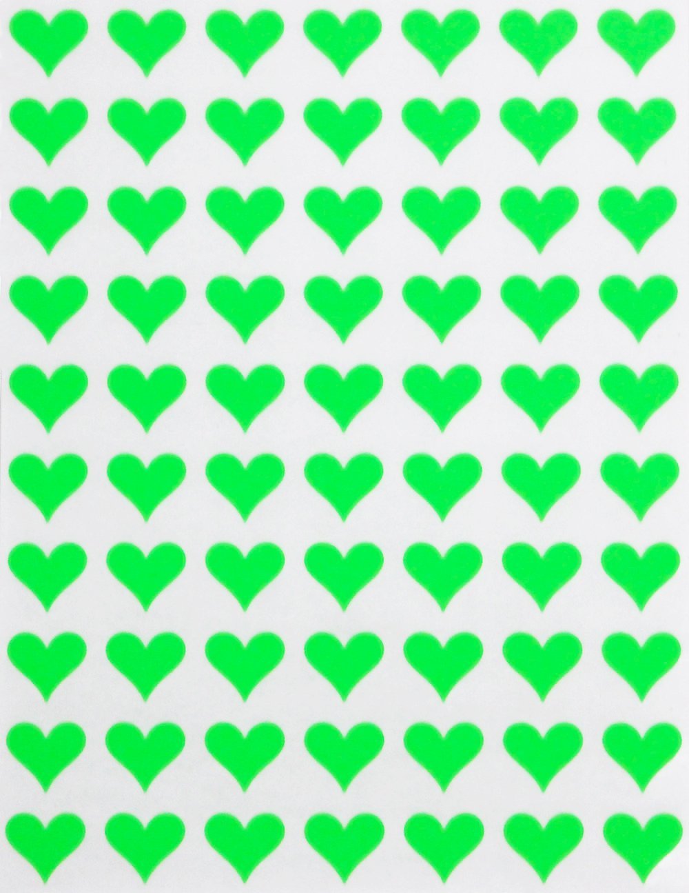 Royal Green Neon Green Heart Stickers 1.3cm (13mm) Hearts Labels for Gifts, Seals, Crafting, and Scrap-Booking 350 Pack โ image 1