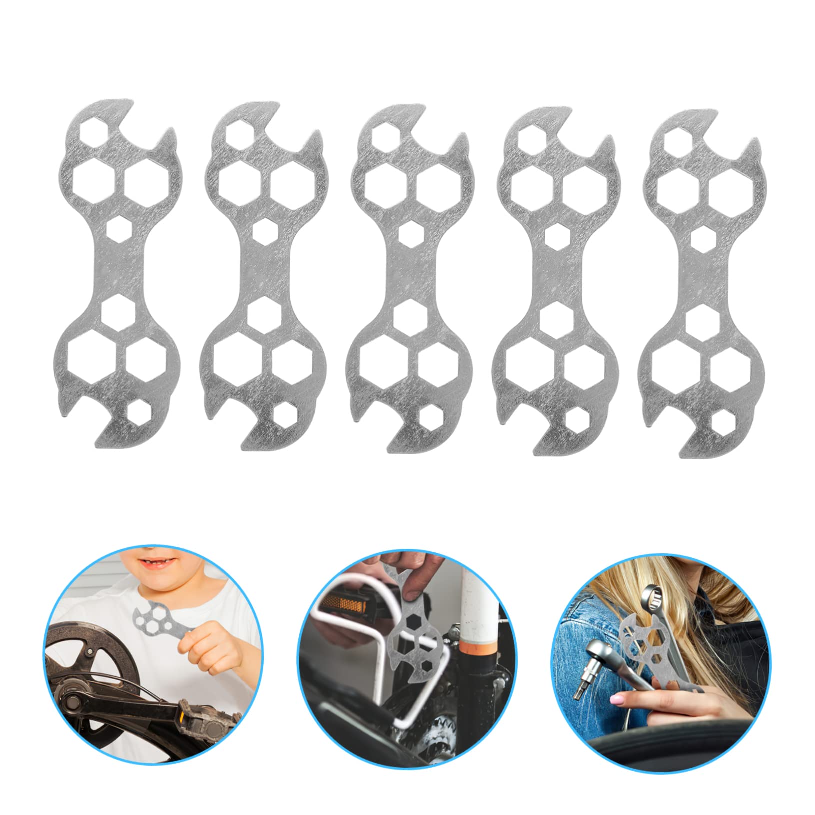 Toddmomy 3 Set Chiave Multi Foro Per Strumento Riparazione E Versatile Per Bici Adatto Per Attività All E Riparazioni 10 * 3