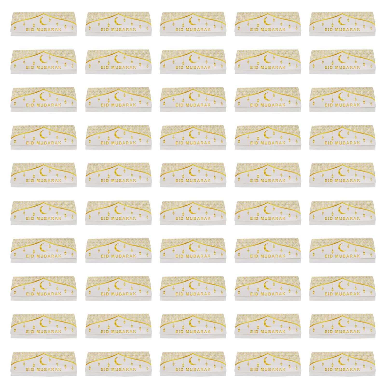 Jazuaiao Of 50 Ramadans Mubaraks Cards Muslims Holiday Card Money Gifts Card Holders Festival Invitation Supplies Party Supplies for Eid