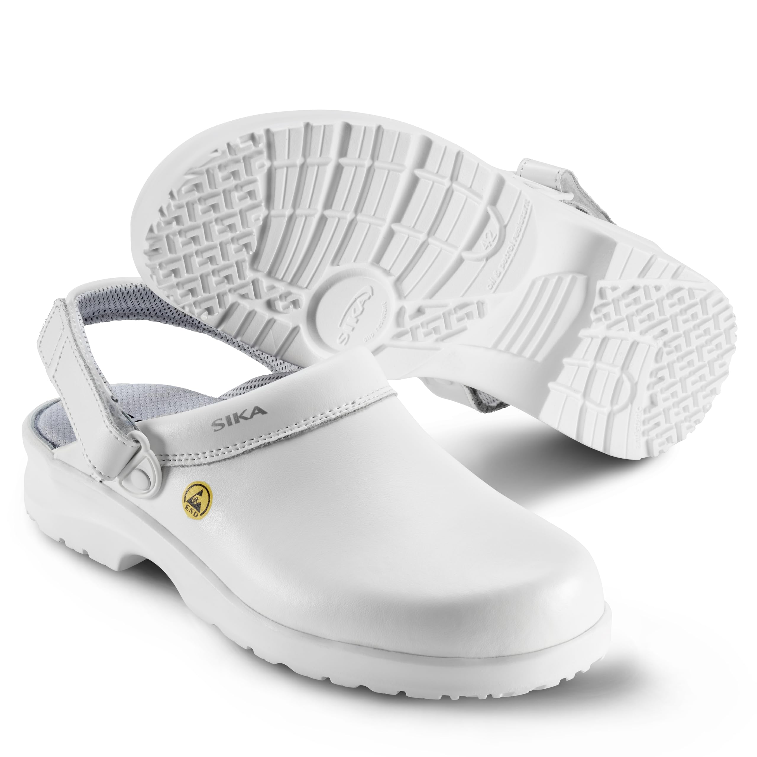 SIKA - Calzado de protección de Piel para Hombre Blanco Blanco, Color Blanco, Talla 42 UE