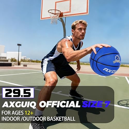 Miniatura 3 de Baloncesto de goma gruesa para niños y jóvenes, tamaño 34567, para exteriores, colorido, 2225.527.528.529.5 pulgadas, para regalos de juegos