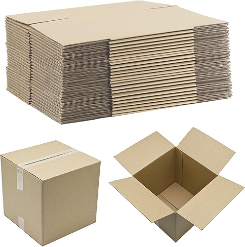 KBG Cajas de envío de 6 x 6 x 6 pulgadas, paquete de 20 cajas de cartón corrugado marrón para envíos de pequeñas empresas