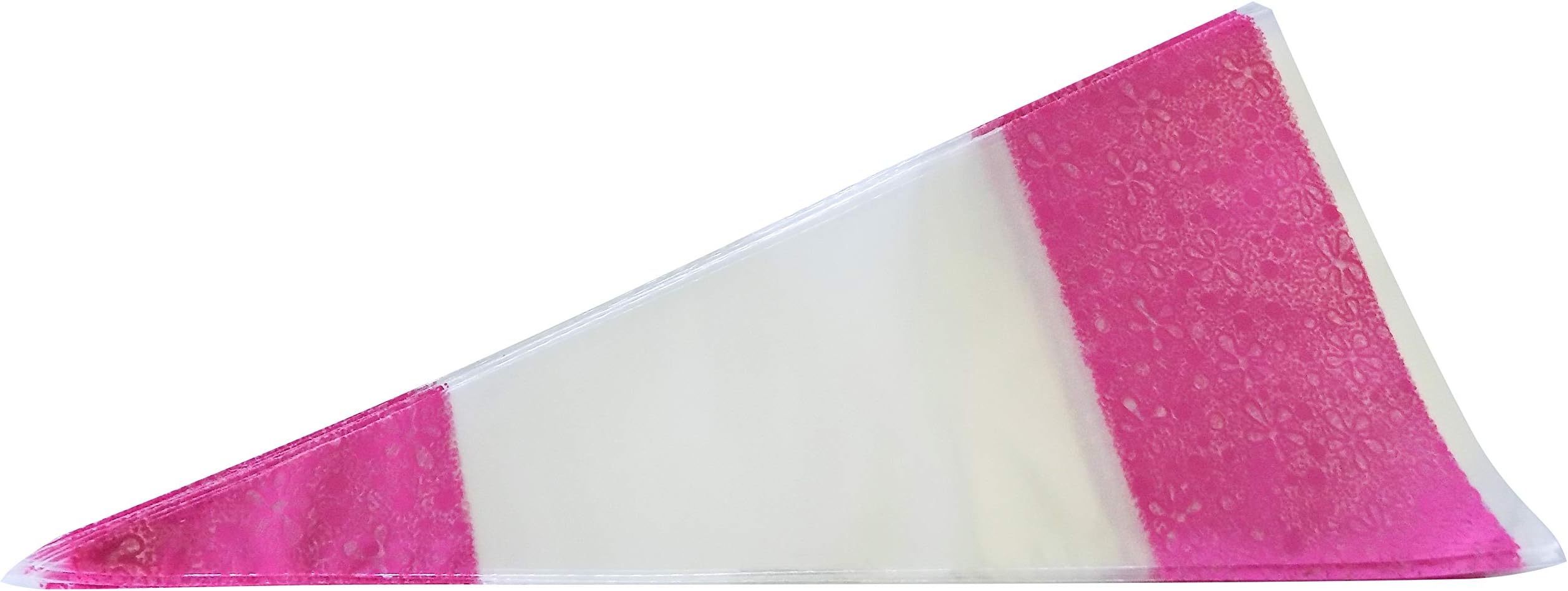 PINK Cello Cone Party Bags & Silver Twist Ties (50)