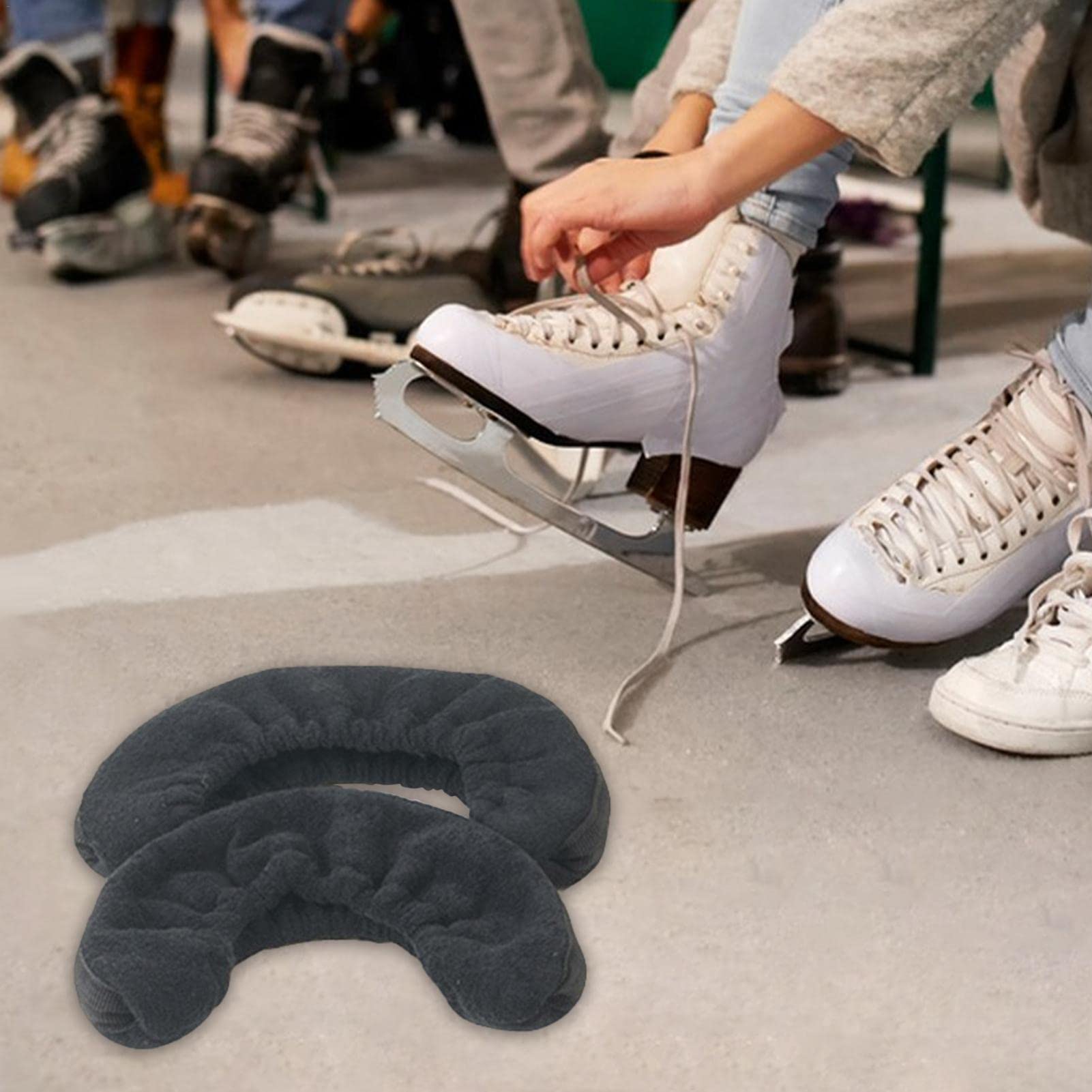 2 Protezioni Per Pattini Da Ghiaccio – Morbide E Elastiche, Assorbono L'Acqua, Per Ragazzi E Ragazze, Adatte A Hockey E Pattinaggio Artistico (Taglia M)