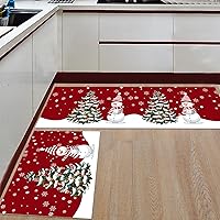 Vista 11 de Alfombras de cocina de Navidad, absorbentes, antideslizantes, para piso, muñeco de nieve, rojo y negro, a cuadros, alfombras y tapetes pequeños