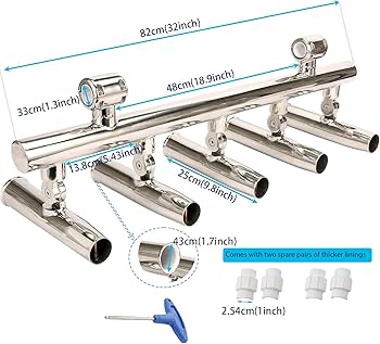 Amazon | Amarine-made ロッドホルダー 5個 角度調節可能 ロッド