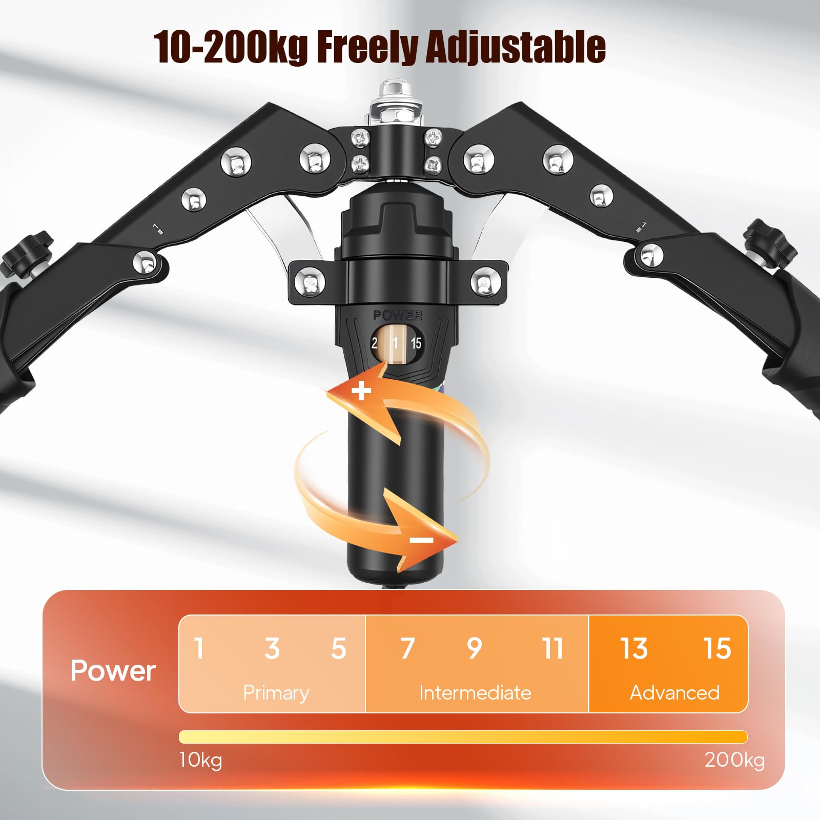 Power Twister 2 In 1, Pettorali Attrezzi Palestra Casa, 10 ~ 200 kg, Esercizi per Petto, Braccia, Spalle, Addominali e Schiena, Trainer Portatile per Body: Casa, Viaggio, Outdoor