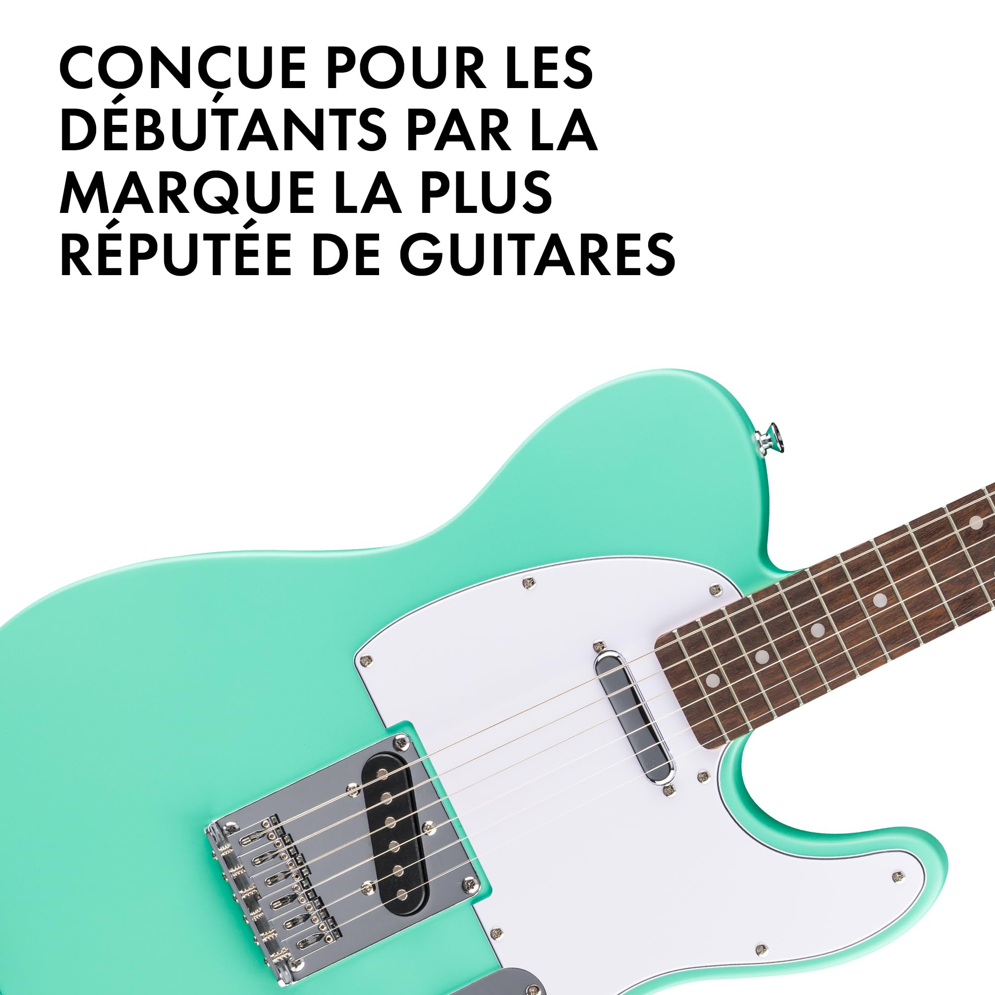 Fender Squier Debut Series Telecaster Guitare Electrique, Guitare pour Débutants, avec 2 ans de Garantie, Couleur Seafoam Green