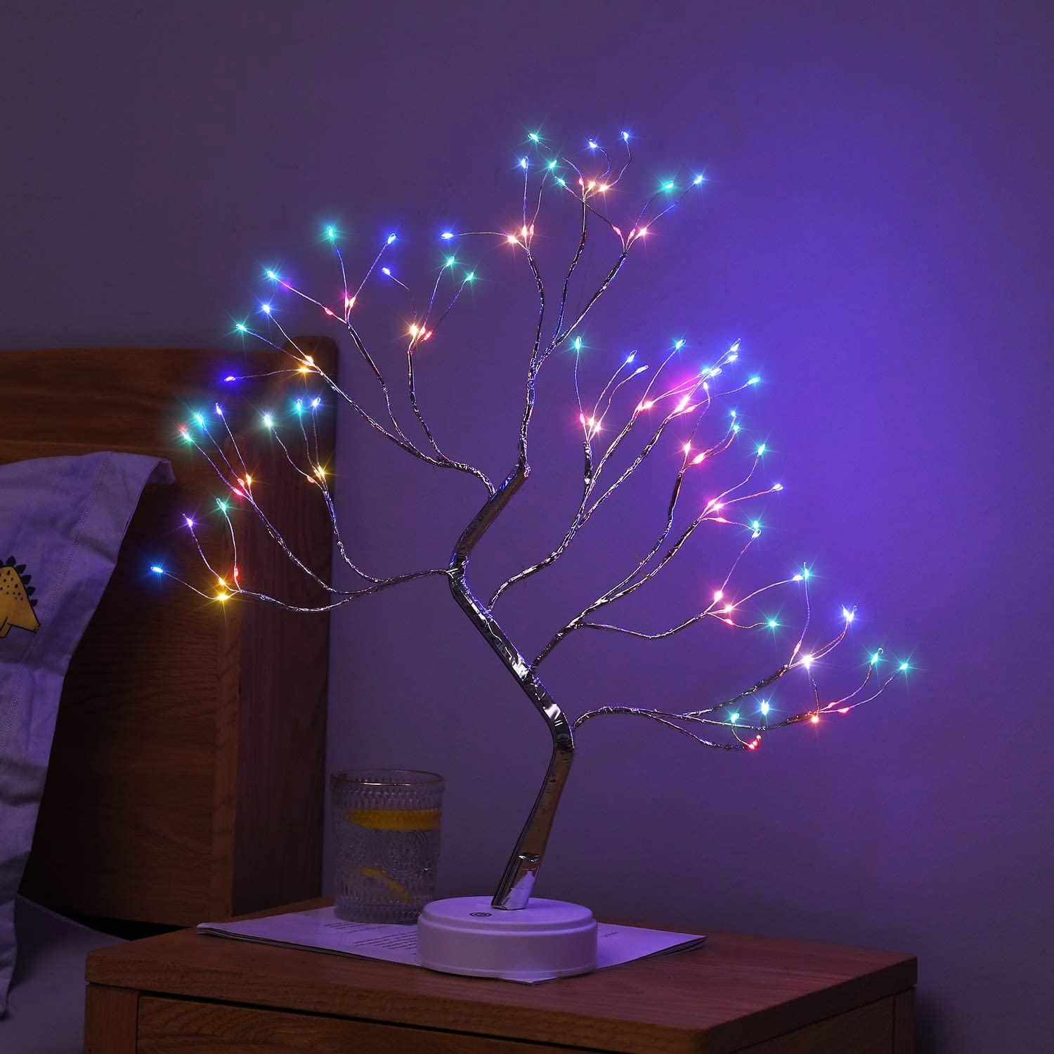 ITICdecor Fairy Table Lamp Tree, Night Light, DIY Adjustable Branch 108 LED, USB/Battery Powered, for Home Bedroom Wedding Party Christmas Decoration(Multicolor)