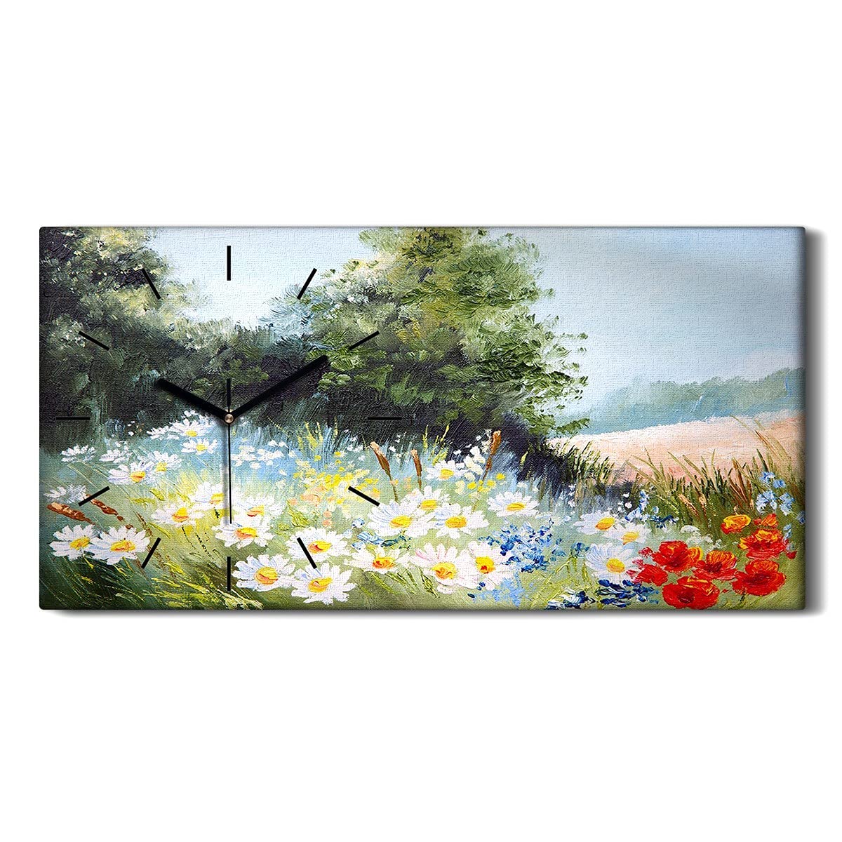 Horloge Nature sur Toile pour Chambre Salon Déco Murale Calme