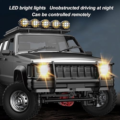 Miniatura 2 de Srliya 112 2.4G Escala Completa Camión Escalada Coche RC Juguete Off Road Vehículo Racing Car Juguetes para Niños (gris plateado)