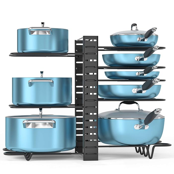 Buy 2020 Updated Pot and Pan Organizer for Adjustable, ORDORA 8