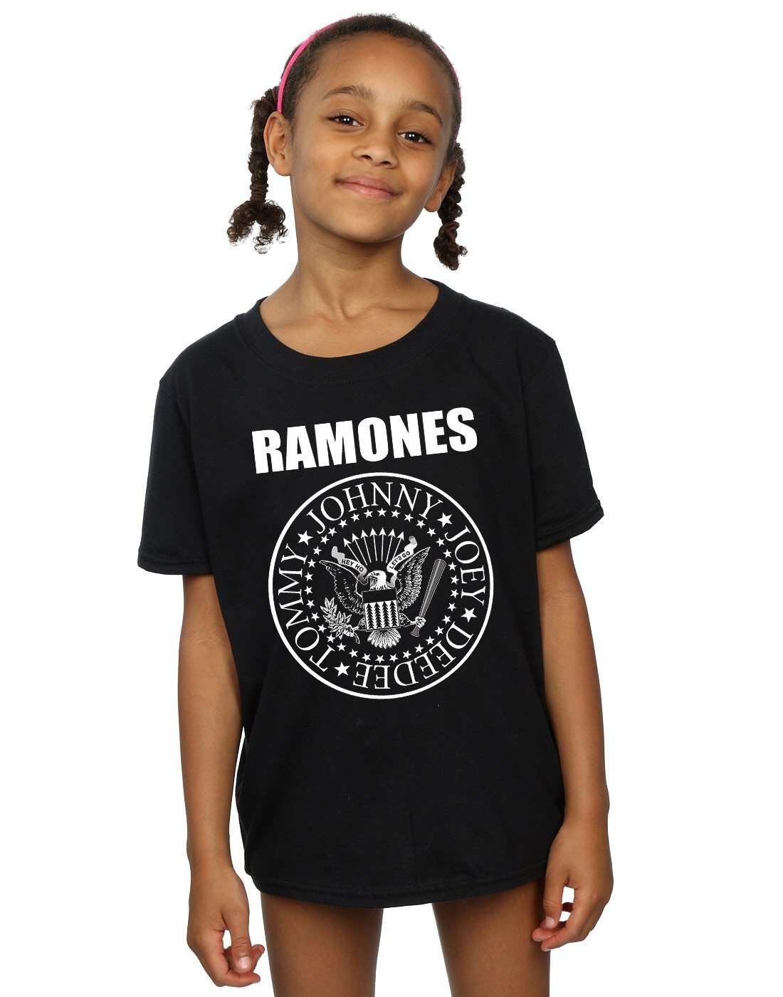 Absolute Cult Girls Black Ramones Presidential Seal T-Shirt 12-13 Years