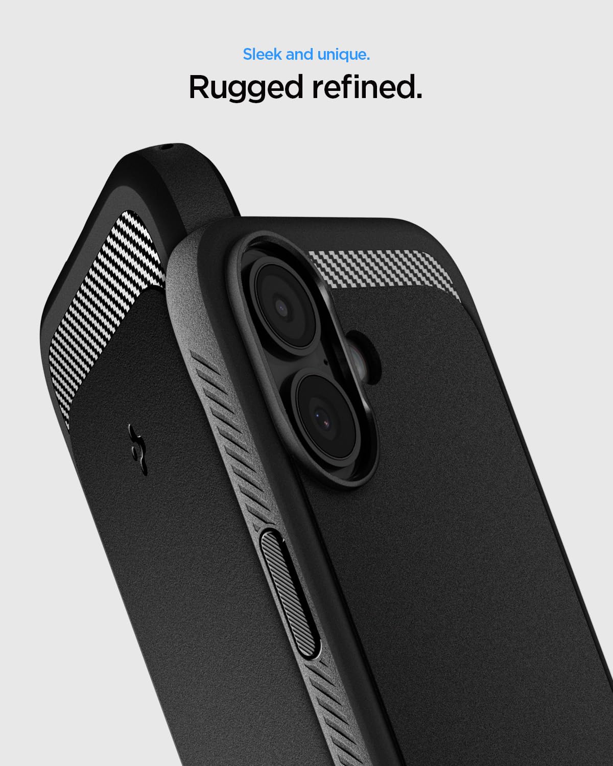 Spigen Funda para iPhone 17, Rugged Armor MagFit Compatible con MagSafe - Negro Mate