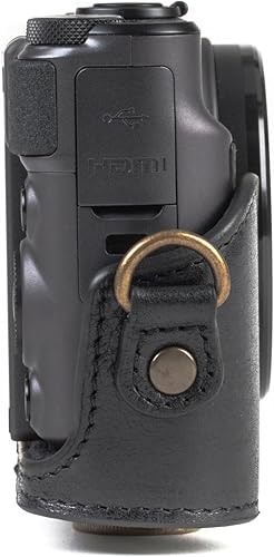 Miniatura 7 de MegaGear MG1176 Canon PowerShot SX740 HS, SX730 HS Ever Ready Funda De Cuero Genuino Con Correa - Negro
