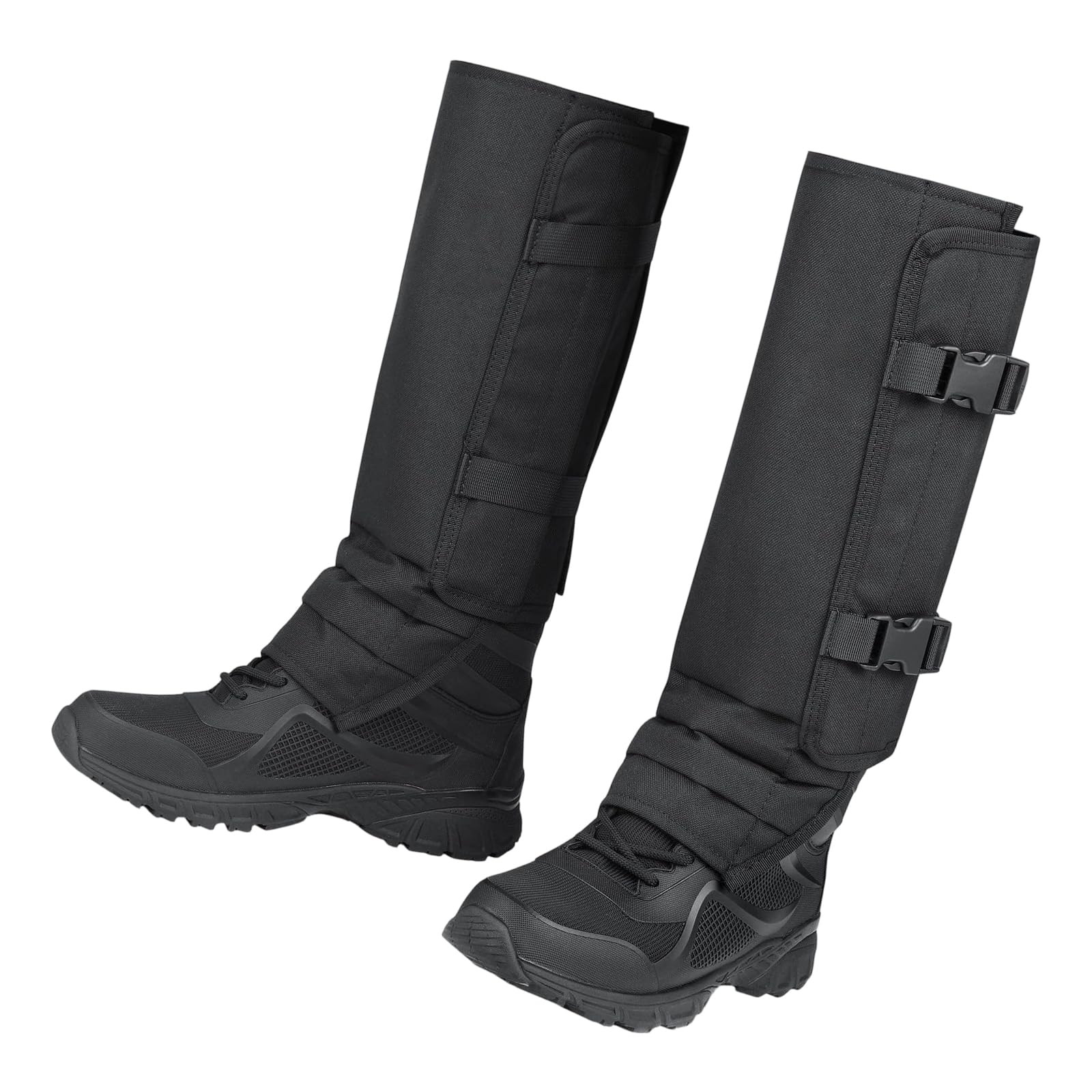 Guêtres serpent pour la randonnée avec couverture de botte enveloppante, fermeture à crochets et boucles et maintien sous le pied, guêtres de bottes quotidiennes, protège-mollets, couvre-jambes de de