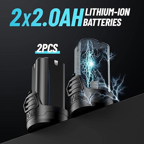 Miniatura 5 de Seesii Llave de trinquete de cuello largo de 38 pulgadas, kit de llave de trinquete inalámbrica extendida de 40 pies y 6 pulgadas con 2 baterías de