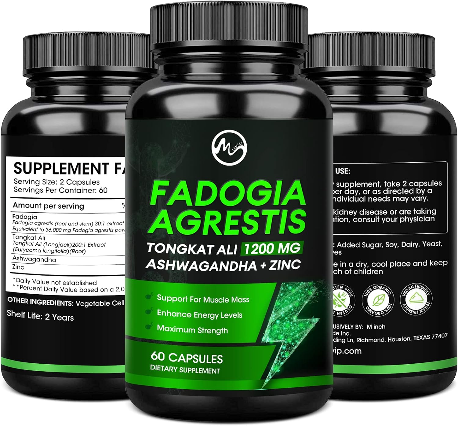 Fadogia Agrestis Tongkat Ali Suplemento Fadogia Agrestis 1200mg y