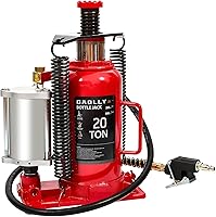 GAOLLY 20 Ton Air Hydraulic Bottle Jack - 10.2-20.1" Lift Range, 2-in-1 Pneumatic & Manual Pump for Trucks, SUVs, RVs