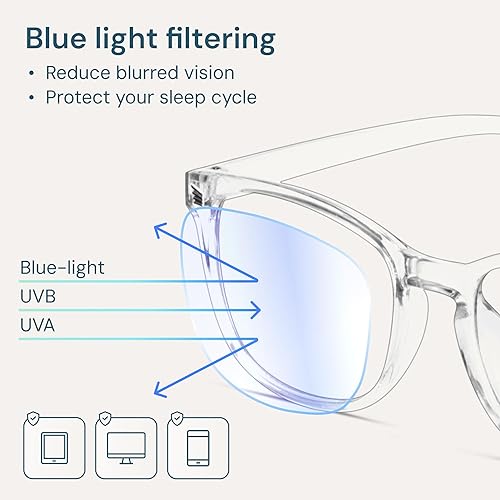 Miniatura 3 de Gaoye Lentes transparentes de luz azul transparente para computadora y juegos, lentes anti rayos UV, resistentes a los arañazos y ajuste cómodo