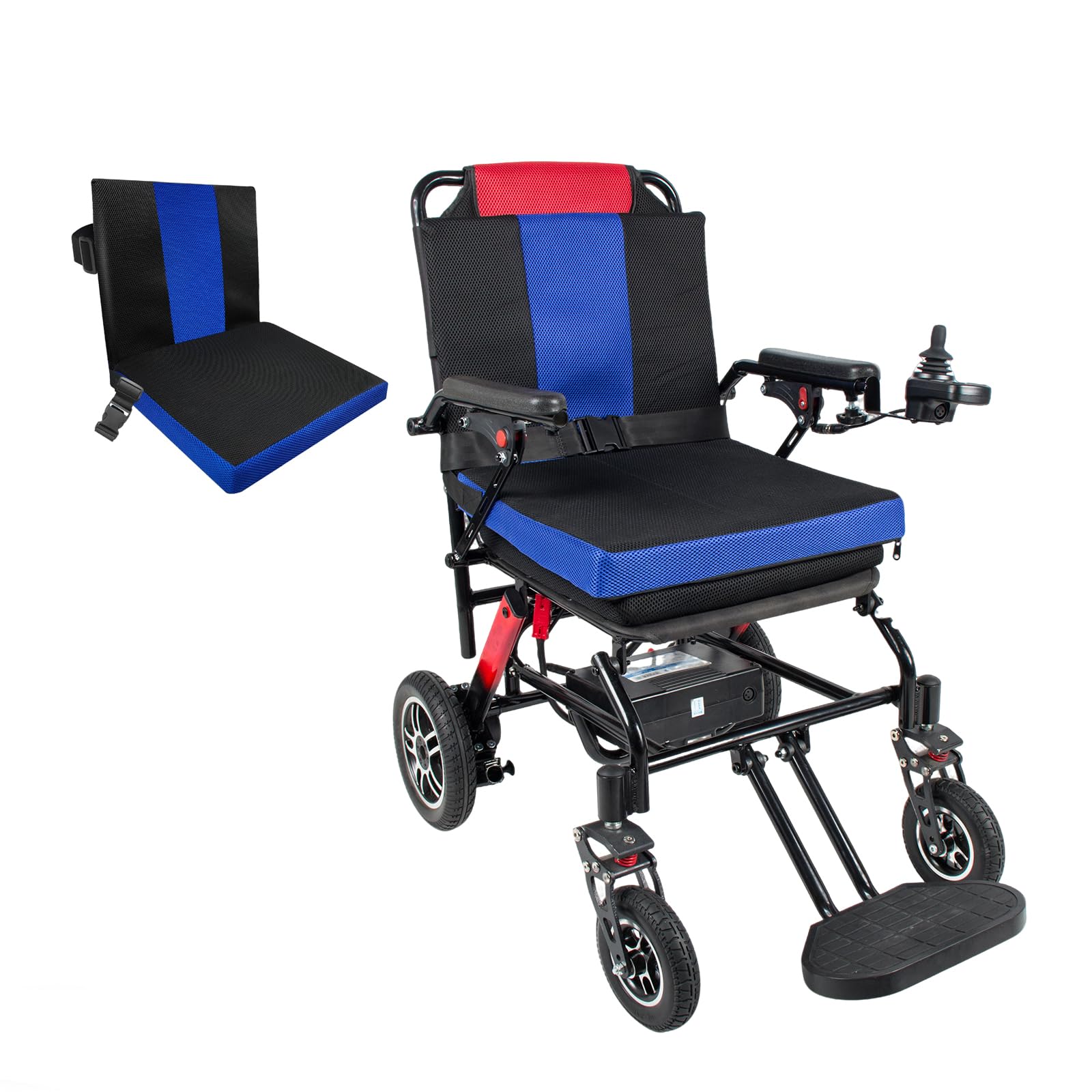 Sillas de ruedas eléctricas ligeras de 12 millas para adultos, silla de ruedas eléctrica compacta y portátil para todo terreno, silla de ruedas motorizada plegable y ligera de 220 lb,One Size