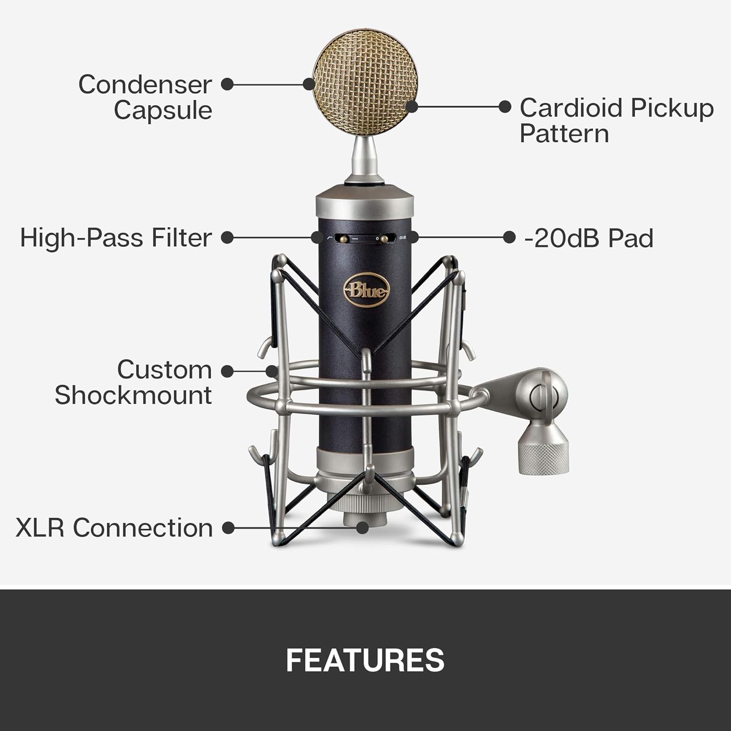 🛒 Crazy Deals Blue Baby Bottle SL XLR Condenser Microphone for Recording and Streaming, Large-Diaphragm Cardioid Capsule, Shockmount and Protective Case Flash Deals - 80% OFF Blue Baby Bottle SL XLR Condenser Microphone for Recording and Streaming, Large-Diaphragm Cardioid Capsule, Shockmount and Protective Case