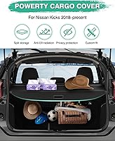 Vista 403 de Powerty Cubierta de Carga para Accesorios Kia Sportage 2023-2025 2026, Textura de Lona Cubierta Retráctil para Maletero Trasero de Carga de Equipaje