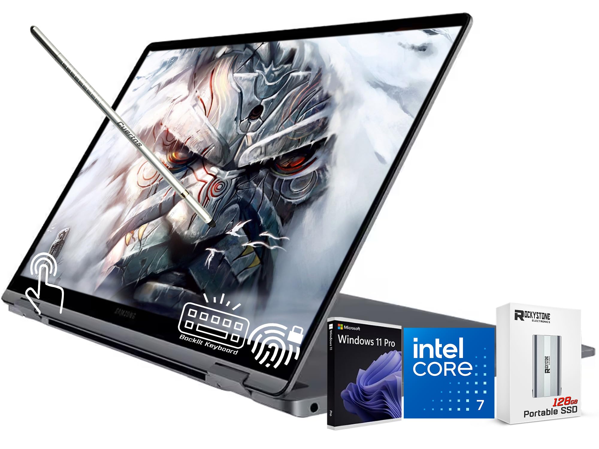 Galaxy Book4 360 2 in 1 AI Copilot PC Laptop,15.6" FHD AMOLED Touchscreen, 10-core Intel Core 7 150U(>i7-1355U, 5.4 GHz), Backlit, Fingerprint, W/128GB PSD&Stylus, Win11 PRO(64GB|2TB SSD)