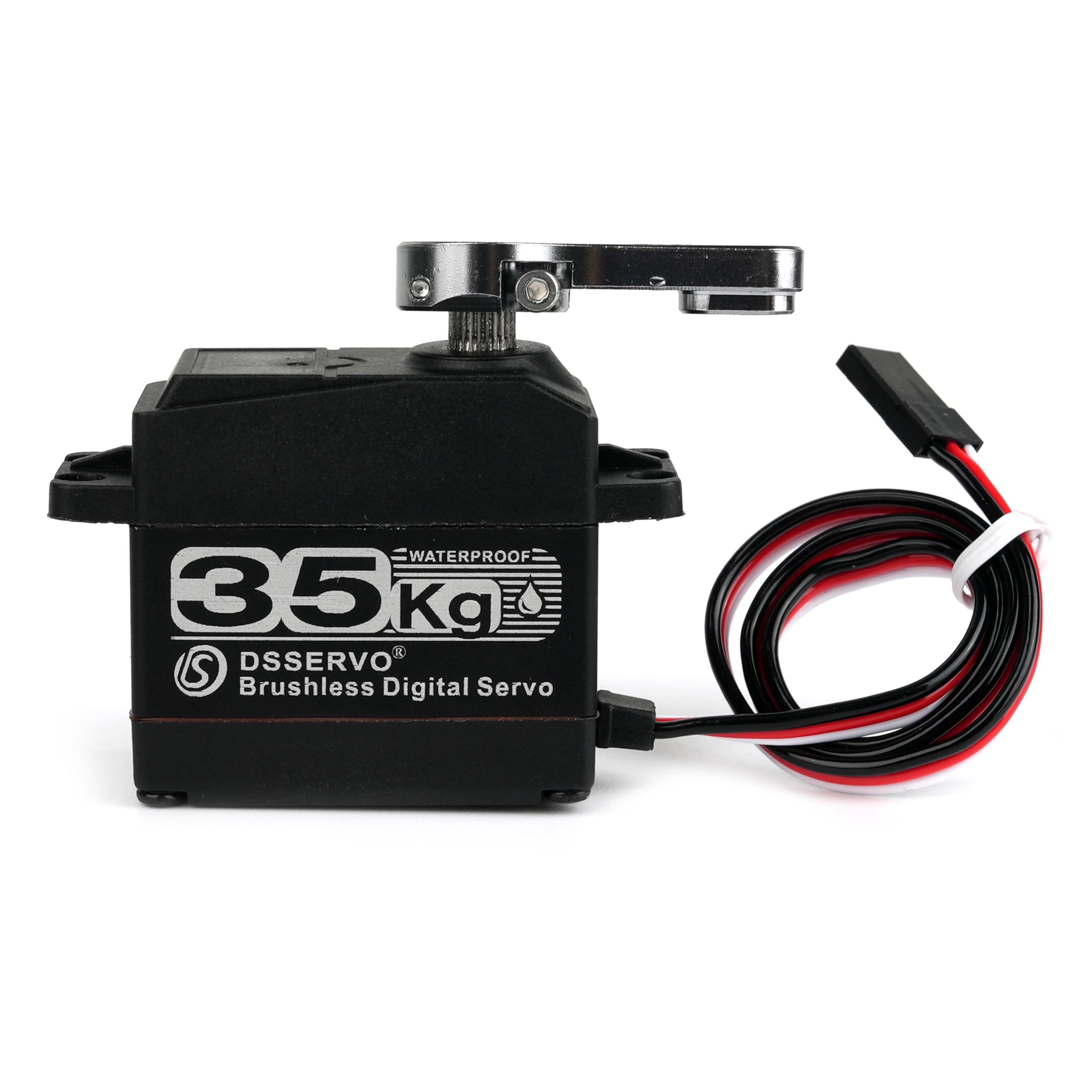 Servo sin escobillas de alta velocidad de 35 kg, motores de doble rodamiento, engranaje de acero inoxidable de metal de alto par, servo digital impermeable IP67 para Arduino robótico RC escala